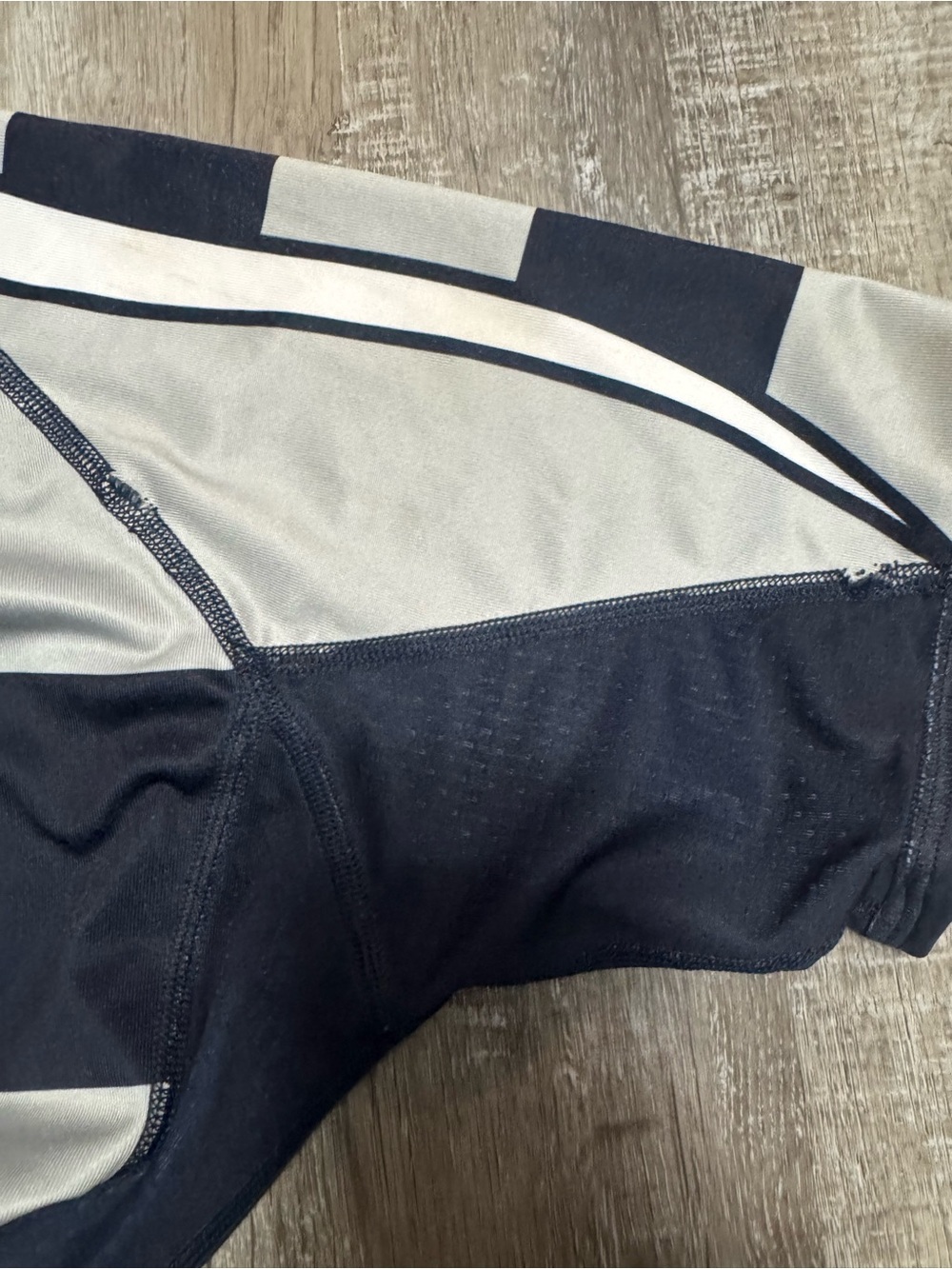 Breathable Striped Rugby Tee - Navy & Light Gray - Picture 3 of 4